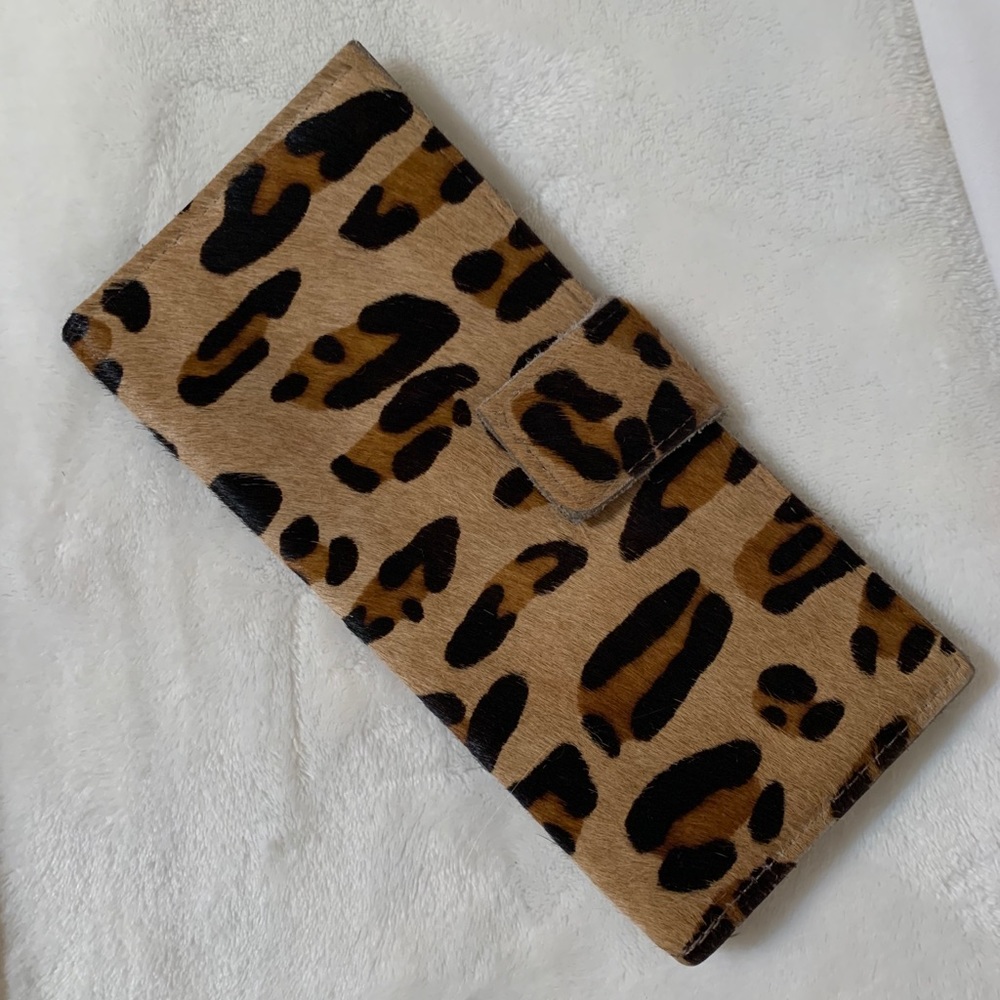 Leopard hide wallet